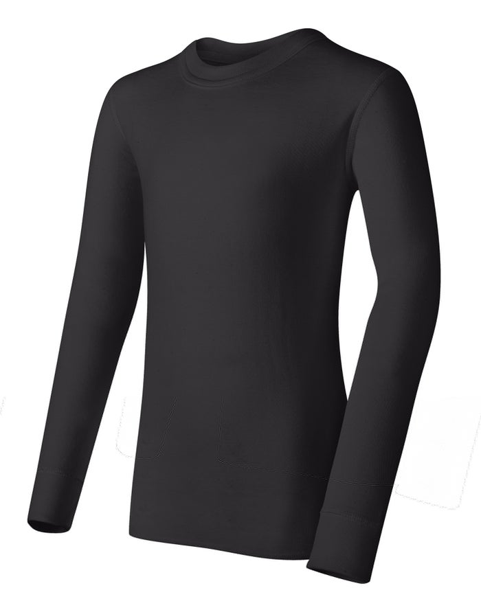 Champion Duofold Thermal Crew Hoodie Meisjes - Zwart - Belgie 4785ARVLU